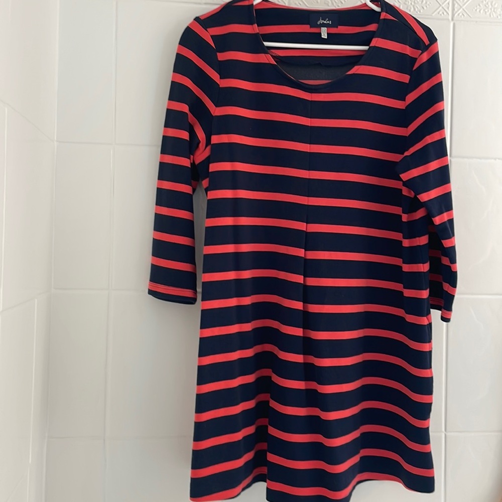 Joules Striped Dress with Pockets
